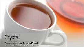  Presentation with cup of lemon tea - Cool new theme with cup of tea and teapot backdrop and a light gray colored foreground