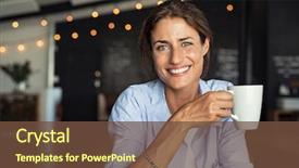  Presentation with tea coffee - Presentation theme having cup of tea in cafe background and a tawny brown colored foreground