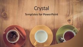  Presentation with milk tea - PPT theme enhanced with cup of tea milk coffee background and a coral colored foreground