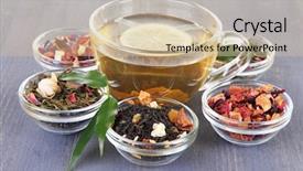  Presentation with cup of lemon tea - Audience pleasing PPT theme consisting of cup of tea with aromatic backdrop and a soft green colored foreground