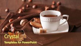  Presentation with barn wood autumn apples - Amazing slides having cup of tea with autumn backdrop and a  colored foreground