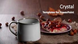  Presentation with tea cup - PPT layouts having cup of tea with autumn background and a  colored foreground