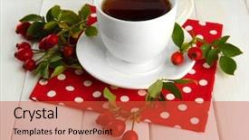  Presentation with tea cup - Amazing PPT layouts having cup of tea with hip backdrop and a red colored foreground
