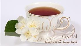  Presentation with jasmine - Beautiful slides featuring cup-of-tea-with-jasmine backdrop and a lemonade colored foreground