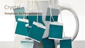  Presentation with teabags - Presentation theme with cup-of-tea-with-many background and a sky blue colored foreground
