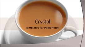  Presentation with milk tea - Theme enhanced with cup of tea with milk background and a  colored foreground