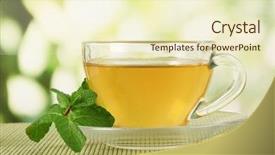  Presentation with cup of lemon tea - Audience pleasing slide deck consisting of close up of old english dictionary page with word winning backdrop and a mint green colored foreground