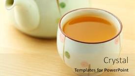  Presentation with tea cup - Presentation enhanced with cup-of-tea-with-teapot background and a  colored foreground