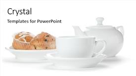  Presentation with afternoon tea - Cool new presentation theme with cup of tea backdrop and a white colored foreground