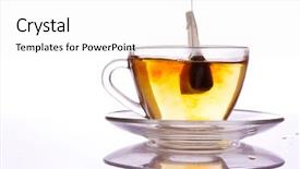  Presentation with tea cup - Colorful slide deck enhanced with cup of tea backdrop and a white colored foreground