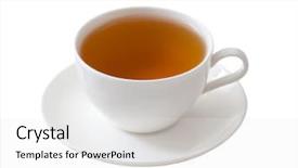  Presentation with tea cup - Colorful slide deck enhanced with cup of tea backdrop and a white colored foreground