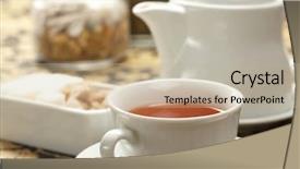  Presentation with afternoon tea - Amazing theme having cup of tea backdrop and a mint green colored foreground