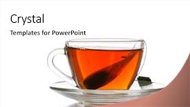  Presentation with cup of lemon tea - PPT theme having cup of tea background and a white colored foreground