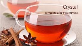  Presentation with tea - Cool new PPT layouts with cup of tea backdrop and a lemonade colored foreground