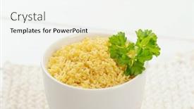  Presentation with alphabet - Colorful PPT layouts enhanced with cup of uncooked alphabet pasta backdrop and a white colored foreground
