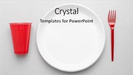  Presentation with white plate - PPT layouts featuring cup on white background - environmental background and a white colored foreground