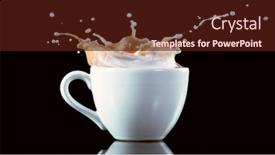  Presentation with splash - Beautiful PPT theme featuring cup-with-a-large-splash backdrop and a tawny brown colored foreground