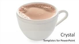  Presentation with cocoa - Colorful slide deck enhanced with cup with delicious cocoa drink backdrop and a white colored foreground