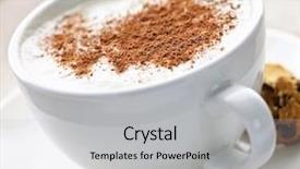  Presentation with cappuccino - Slide deck with cappuccino or latte coffee background and a light gray colored foreground
