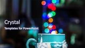  Presentation with christmas magic - Slides having cup with magic colorful lights and spices christmas background background and a wine colored foreground