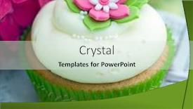  Presentation with pink white - Beautiful PPT layouts featuring cupcake-decorated-with-a-pink backdrop and a sky blue colored foreground