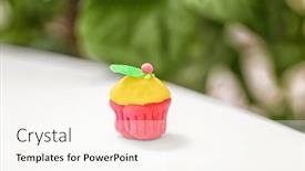  Presentation with playdough - Cool new slides with cupcake made from playdough backdrop and a cream colored foreground