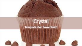  Presentation with chocolate chip - Beautiful presentation theme featuring cupcake muffins - chocolate chip muffin cup cake backdrop and a coral colored foreground
