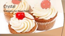  Presentation with banoffee pie cake on white - Theme enhanced with substations - silhouette of engineer looking background and a wine colored foreground