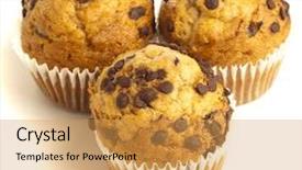  Presentation with muffin - Presentation enhanced with cupcake muffins - delicious chocolate muffin background and a yellow colored foreground