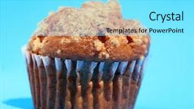  Presentation with sugar free - PPT theme with cupcake muffins - healthy sugar free gluten free background and a arctic colored foreground
