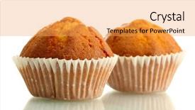  Presentation with confectionery tasty cake pops - Beautiful presentation theme featuring cupcake muffins - tasty muffin cakes isolated backdrop and a yellow colored foreground