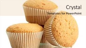  Presentation with cakes cupcake - Theme featuring cupcake muffins - tasty muffin cakes isolated background and a yellow colored foreground