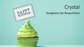  Presentation with cupcake - Audience pleasing PPT layouts consisting of cupcake with bake sale sign backdrop and a mint green colored foreground