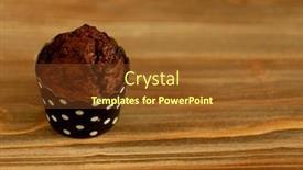  Presentation with cakes cupcake - Beautiful slide deck featuring cupcake-with-fresh-berries-homemade backdrop and a tawny brown colored foreground