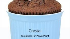  Presentation with cupcakes - Presentation theme enhanced with winter after an ice storm background and a dark gray colored foreground