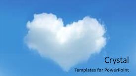  Presentation with cloud - Cool new presentation theme with cupid - heart cloud on the blue backdrop and a light blue colored foreground