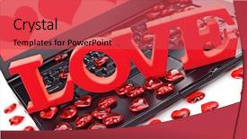  Presentation with dating - Cool new slide deck with cupid - love or online internet dating backdrop and a red colored foreground