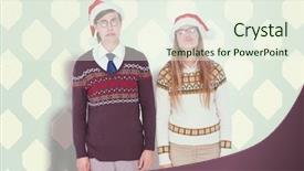  Presentation with sad - PPT theme consisting of cuple hat trouble - sad geeky hipster couple background and a sky blue colored foreground