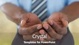  Presentation with pink and green nature - Theme having cupped hands with green nature background and a tawny brown colored foreground