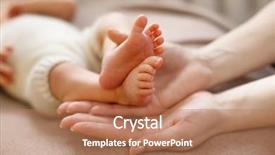  Presentation with mothers - Cool new theme with cupped into mothers hands gentle backdrop and a coral colored foreground