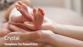  Presentation with mothers - Audience pleasing slide deck consisting of cupped into mothers hands gentle backdrop and a coral colored foreground