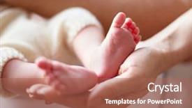  Presentation with mothers - PPT layouts with cupped into mothers hands gentle background and a coral colored foreground