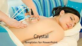  Presentation with beauty salon - Presentation theme having cupping therapy - beauty-salon serie woman gets background and a lemonade colored foreground