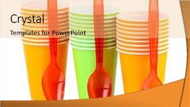  Presentation with color - Audience pleasing theme consisting of cups and spoons in different backdrop and a  colored foreground