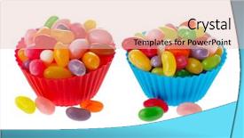  Presentation with jellies colorful candy and jelly - Cool new presentation theme with cups full with jelly bean backdrop and a lemonade colored foreground