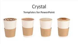  Presentation with coffee chocolate - Beautiful slides featuring cups of coffee and chocolate backdrop and a white colored foreground