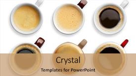  Presentation with coffee - PPT layouts featuring cups with tasty coffee background and a coral colored foreground