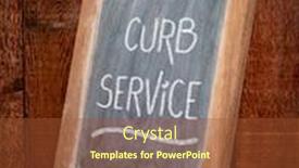  Presentation with social distancing - Presentation featuring curb-service-sign-white-chalk background and a tawny brown colored foreground