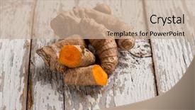  Presentation with curcumin - Amazing PPT layouts having curcumin - fresh tumetic over wood backgorund backdrop and a coral colored foreground