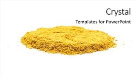  Presentation with curcuma - Slide deck featuring curcumin - pile of turmeric curcuma powder background and a white colored foreground